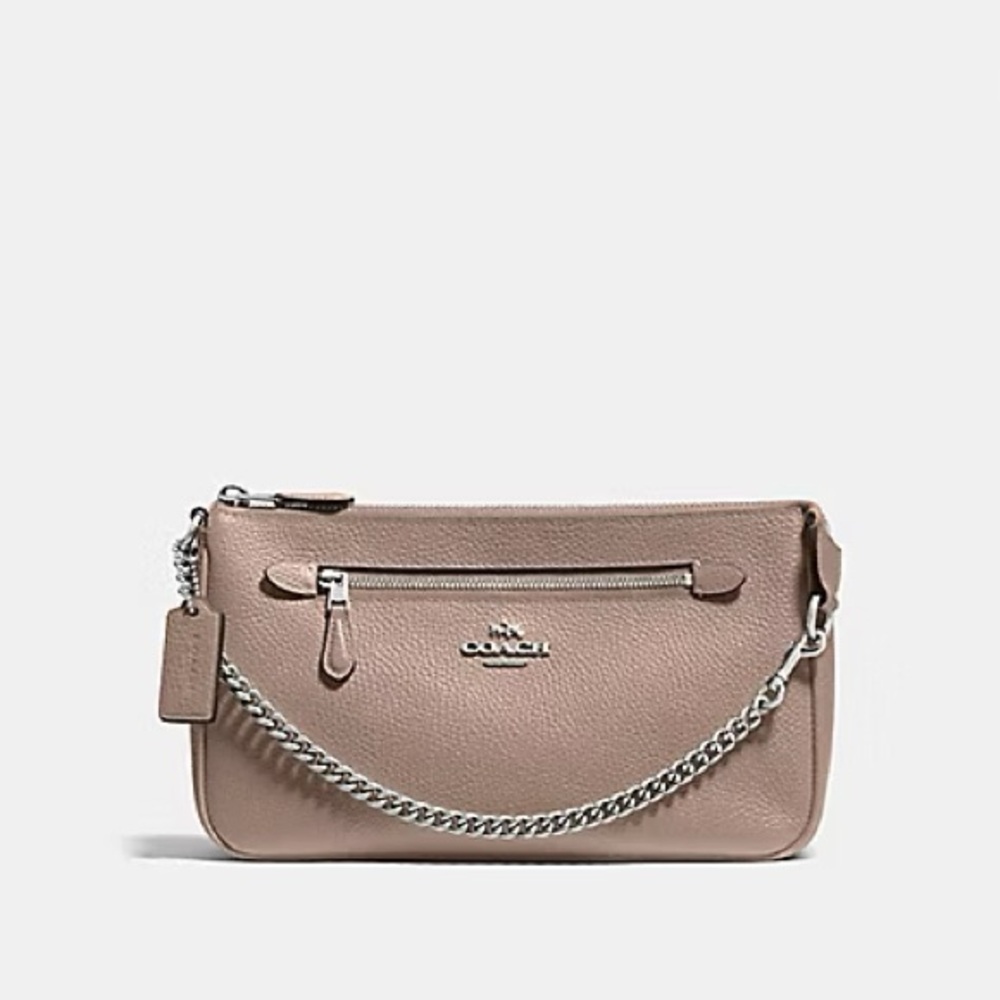 Coach Baby Pink Leather Shoulder Bag/Wristlet